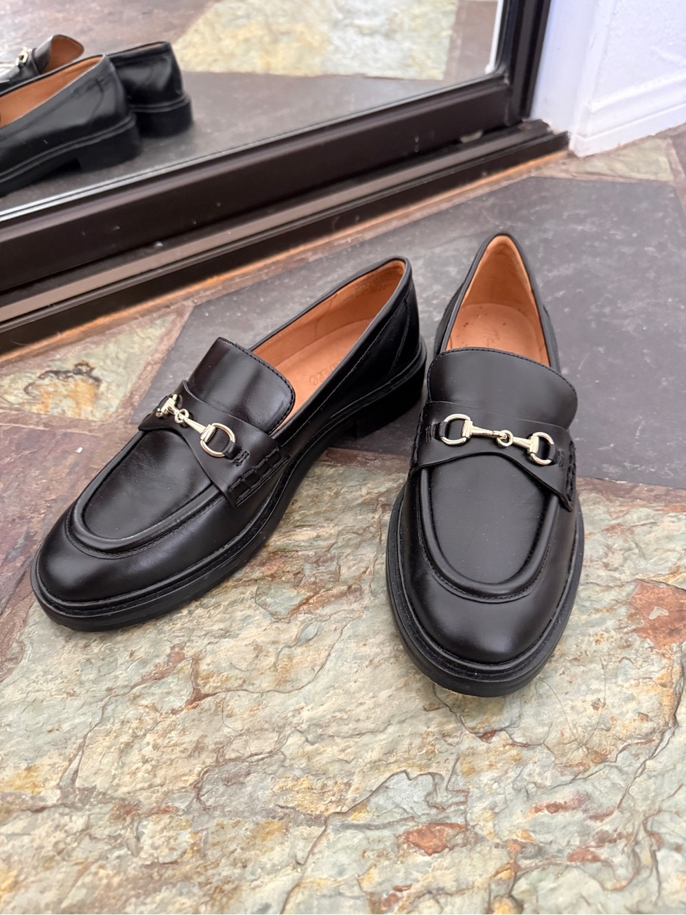 Women’s Madewell Black Leather Loafers 8.5